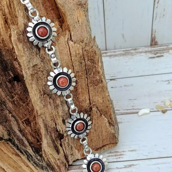 The Girl With Kaleidoscope Eyes Jewelry - Orange Sandstone Bracelet